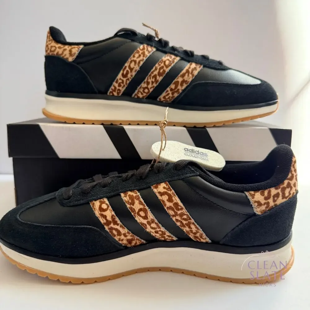 Adidas Run 70s 2.0 Black Leopard Print Women's 8.5